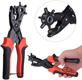 6 Sized Heavy Duty Leather Hole Punch Hand Pliers Belt Holes Punches Maker Tool